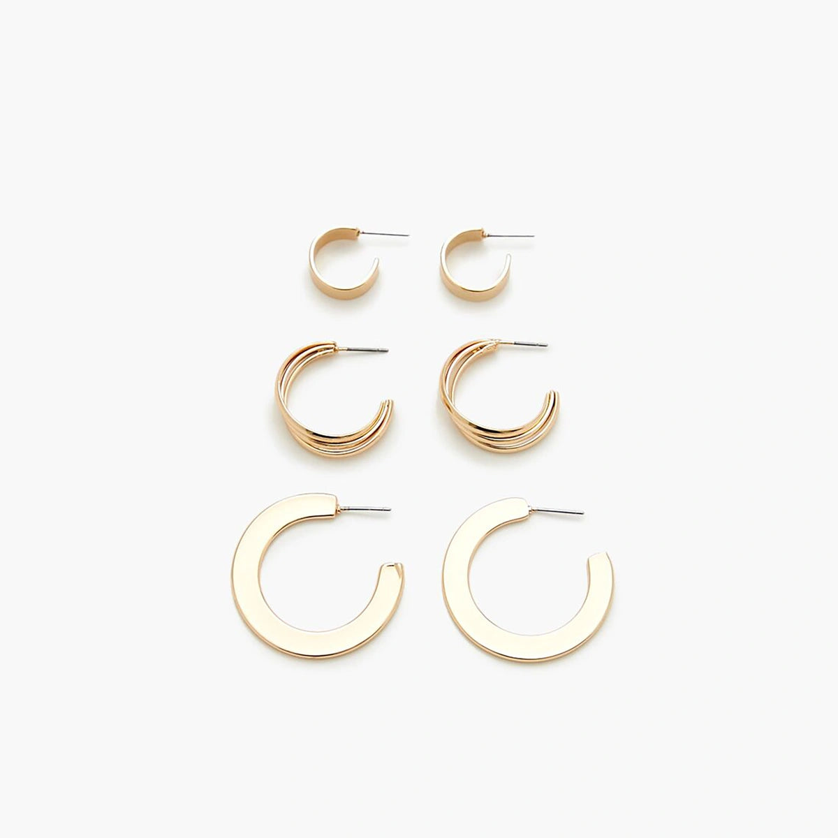 فوريفر 21 - مجموعة أقراط ناعمة متعددة الحلقات - تُباع بواسطة اف اي جي