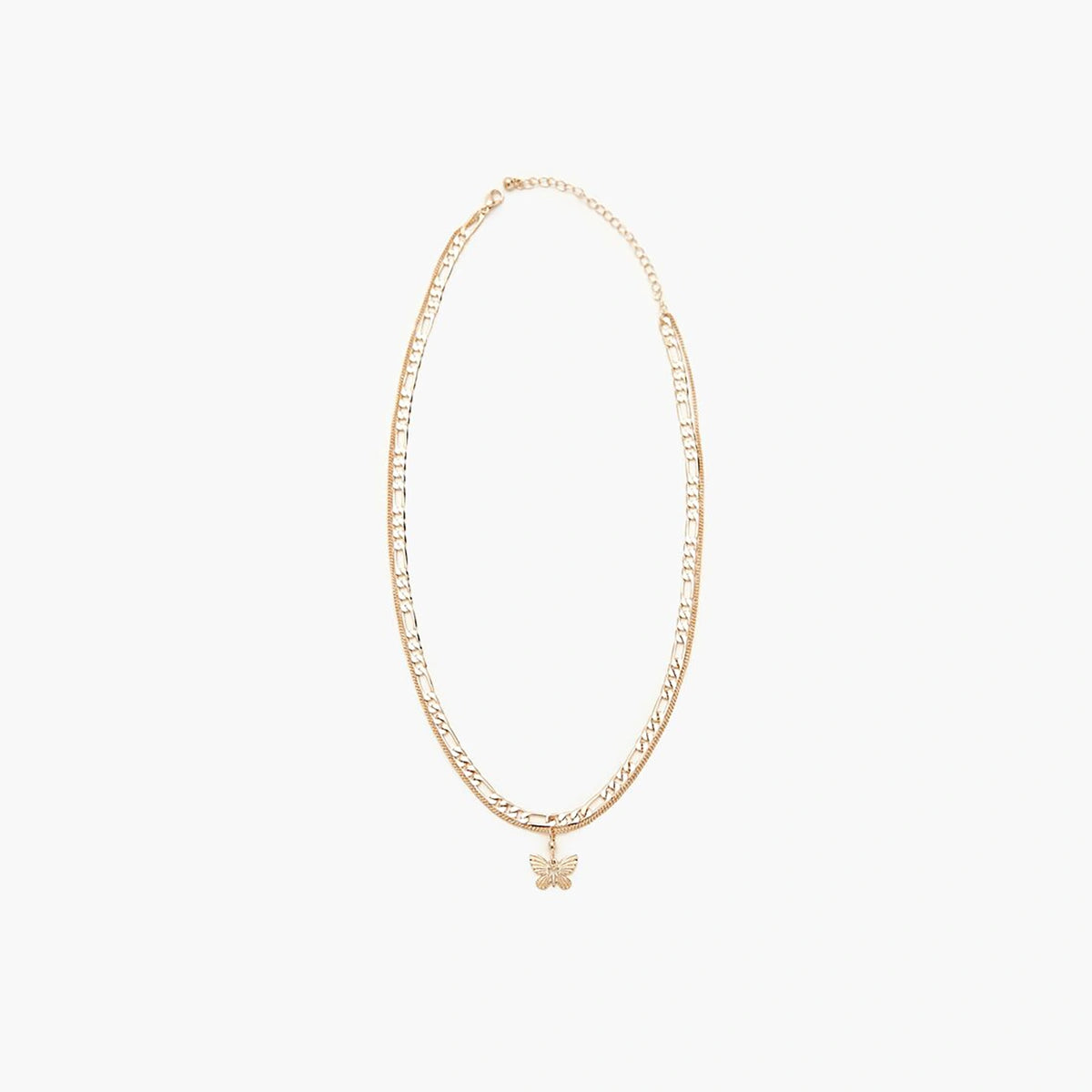 فوريفر 21 - قلادة على شكل فراشة بطبقات - تُباع بواسطة اف اي جي