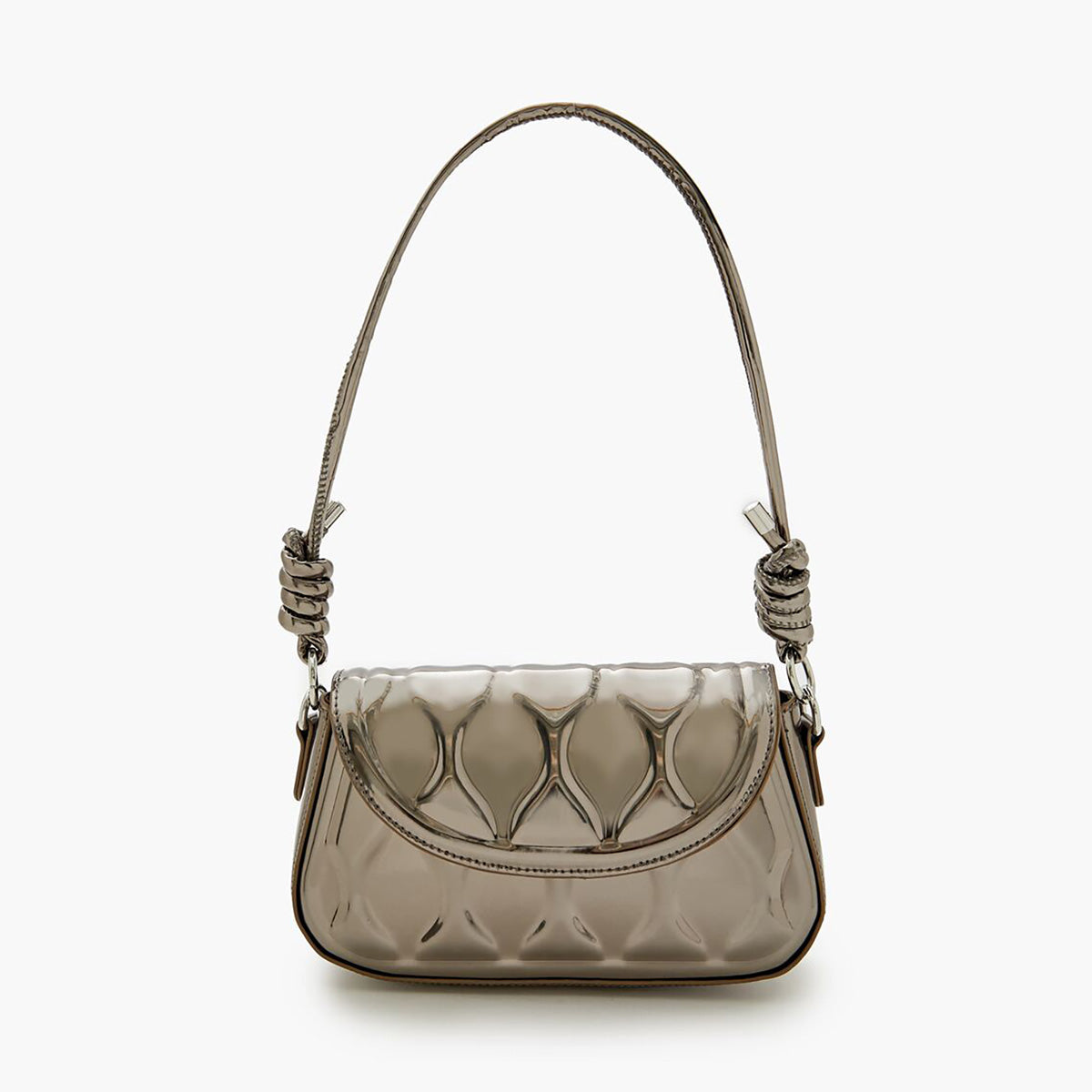 فوريفر 21 - حقيبة كتف معدنية مبطنة للرجال - يباع بواسطة اف اى جى