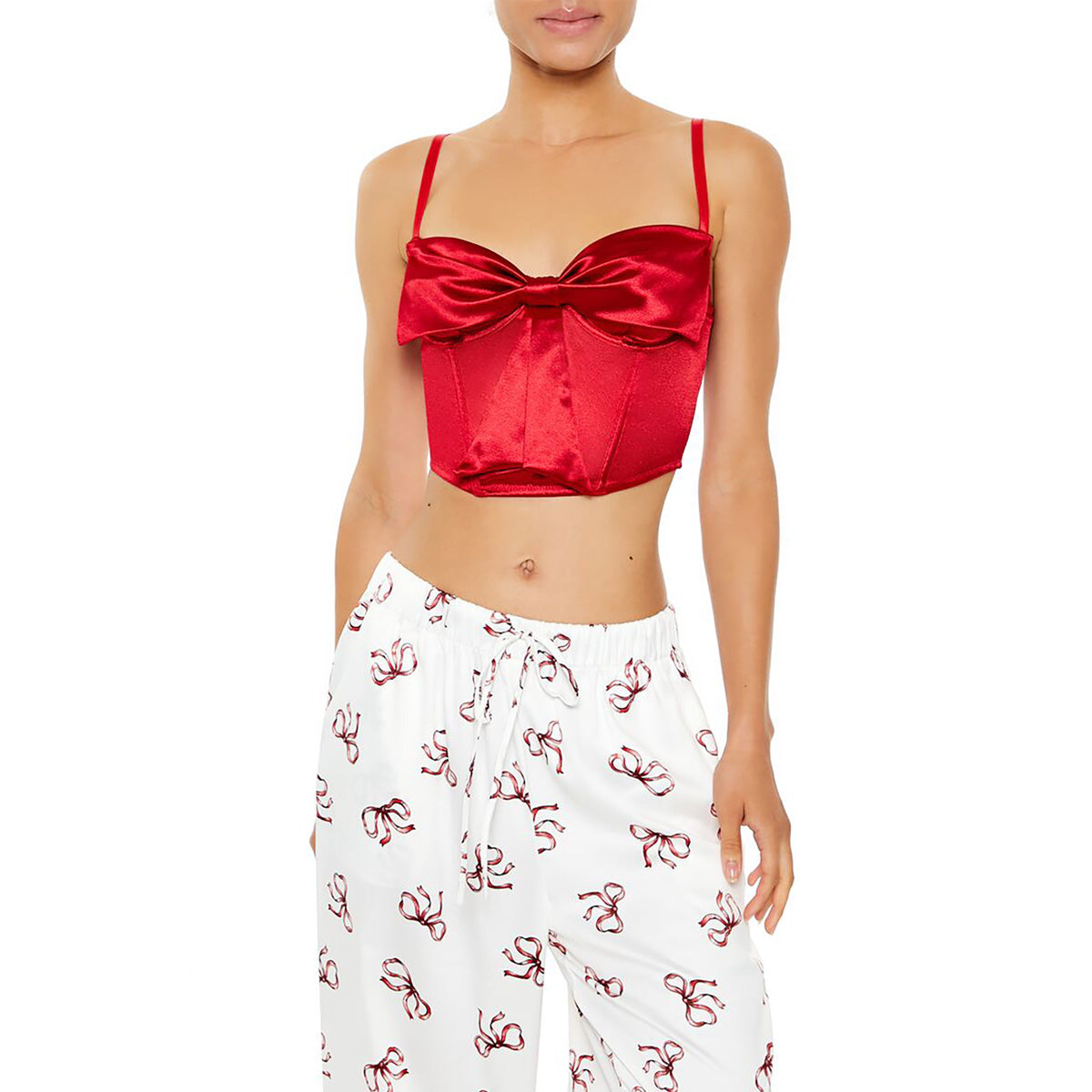 فوريفر 21 - كورسيت كامي من الساتان للنساء - يباع بواسطة اف اى جى