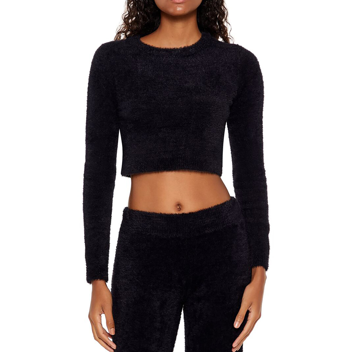 فوريفر 21 - بلوفر قصير محبوك للنساء - يباع بواسطة اف اى جى