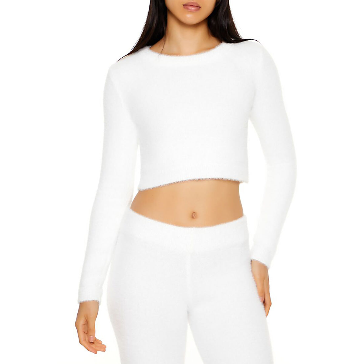 فوريفر 21 - بلوفر قصير محبوك للنساء - يباع بواسطة اف اى جى