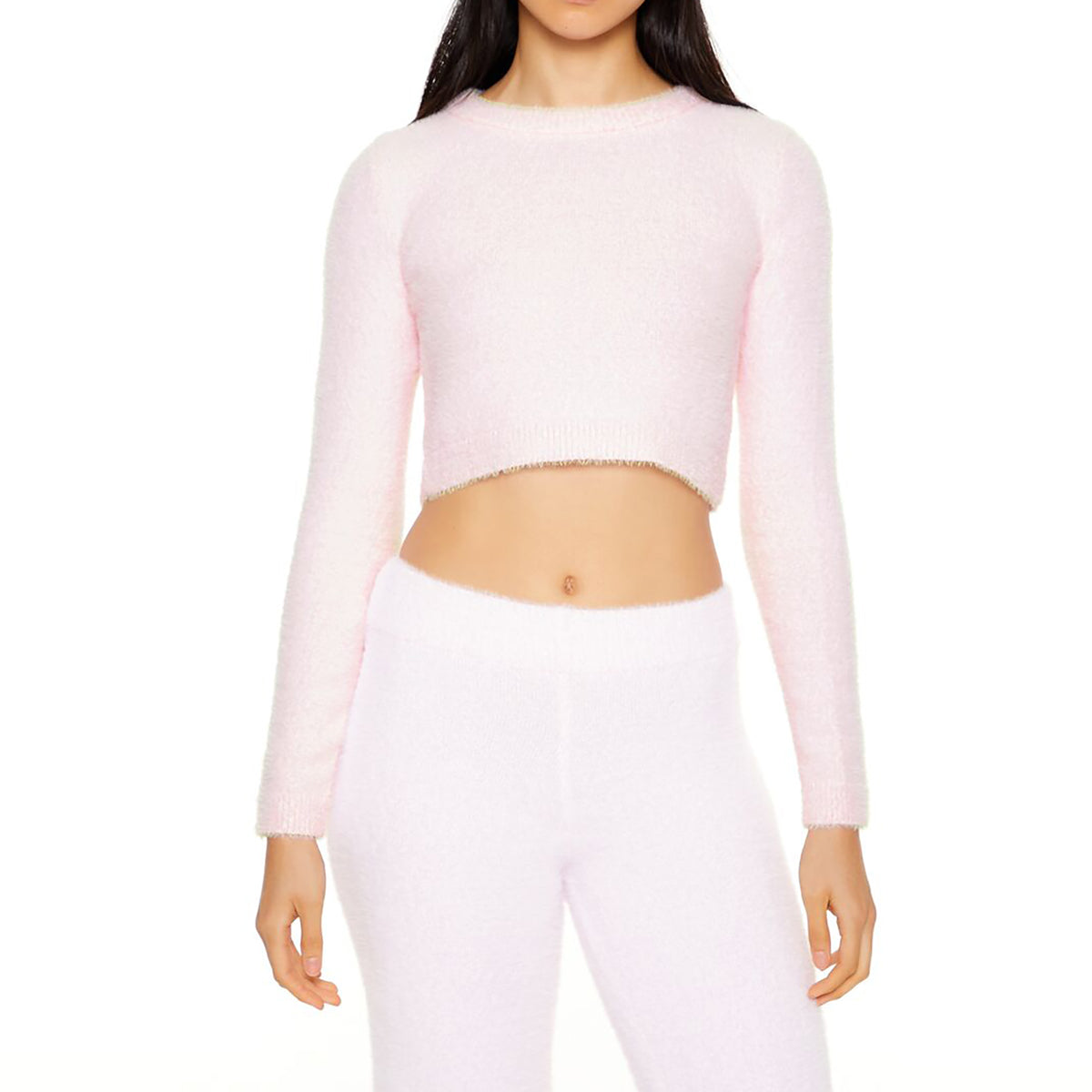 فوريفر 21 - بلوفر قصير محبوك للنساء - يباع بواسطة اف اى جى