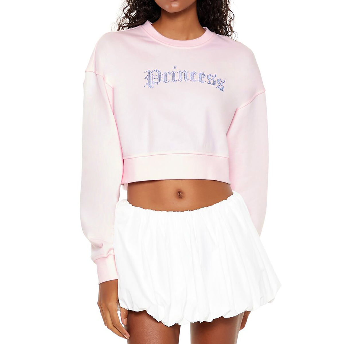 فوريفر 21 - بلوفر أميرة مرصع بالمسامير للنساء - يباع بواسطة اف اى جى