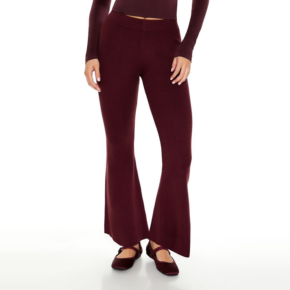 فوريفر 21 - بنطلون واسع متوسط الارتفاع للنساء - يباع بواسطة اف اى جى