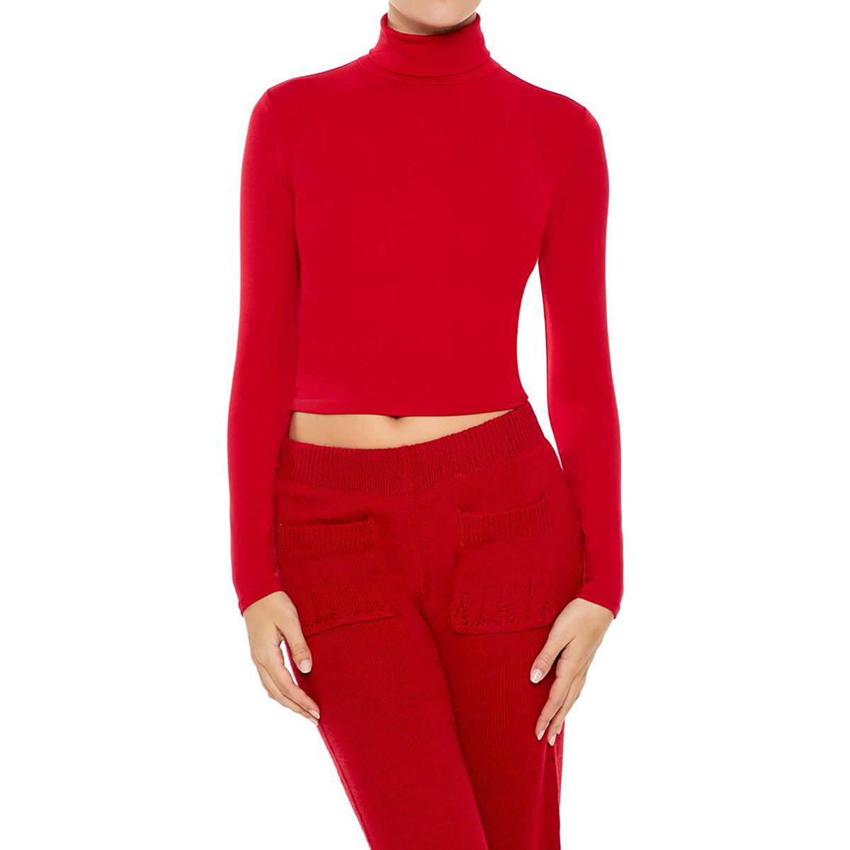 فوريفر 21 - بلوزة قصيرة بياقة مدورة للنساء - يباع بواسطة اف اى جى