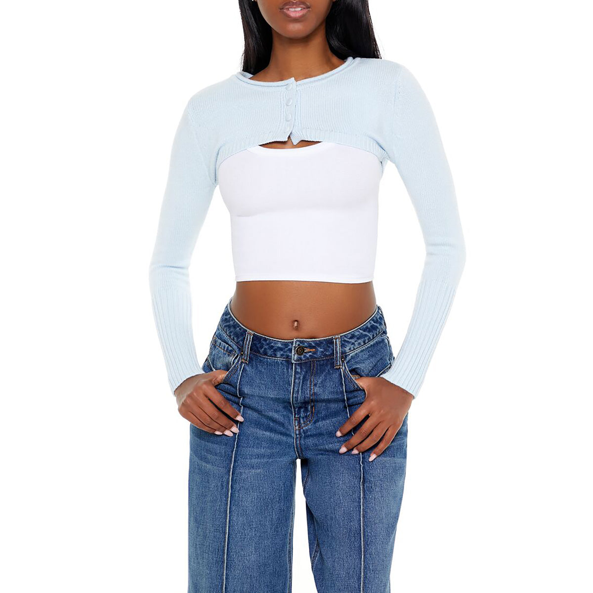 فوريفر 21 - كارديجان قصير للنساء - يباع بواسطة اف اى جى