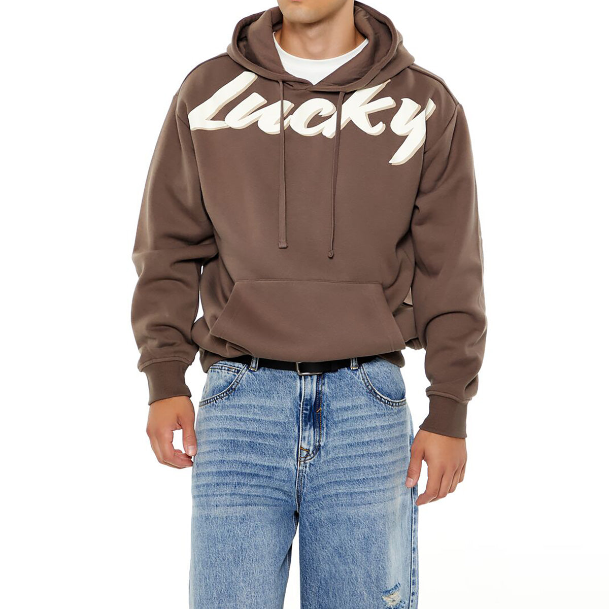 فوريفر 21 - هودي برسومات للرجال - يباع بواسطة اف اى جى