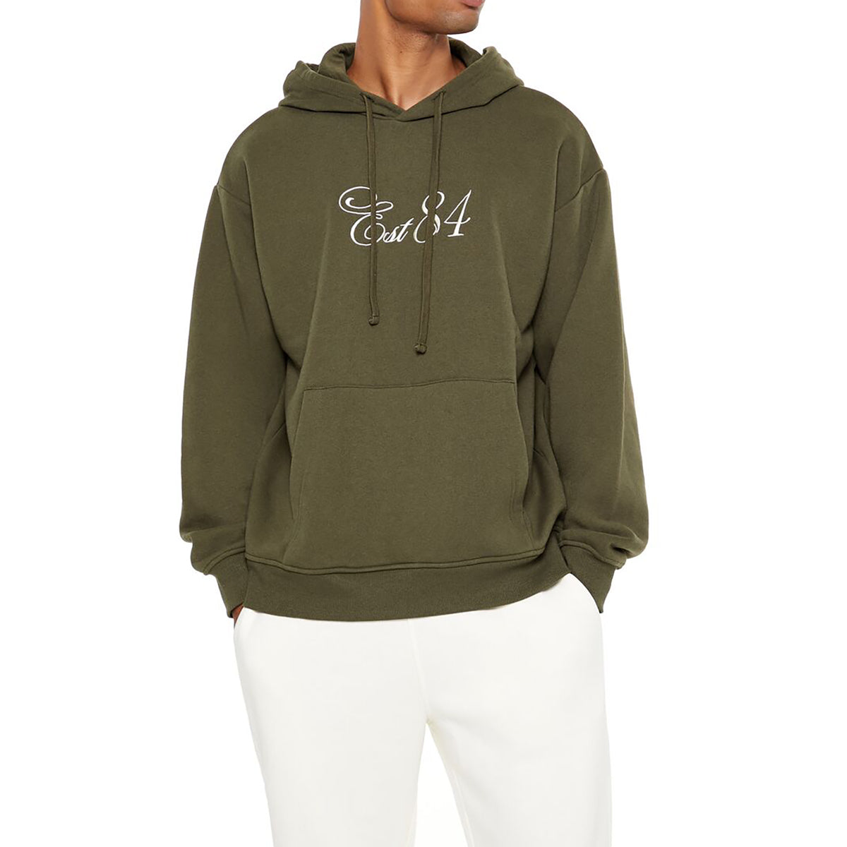 فوريفر 21 - هودي مطرز برقم 84 للرجال - يباع بواسطة اف اى جى