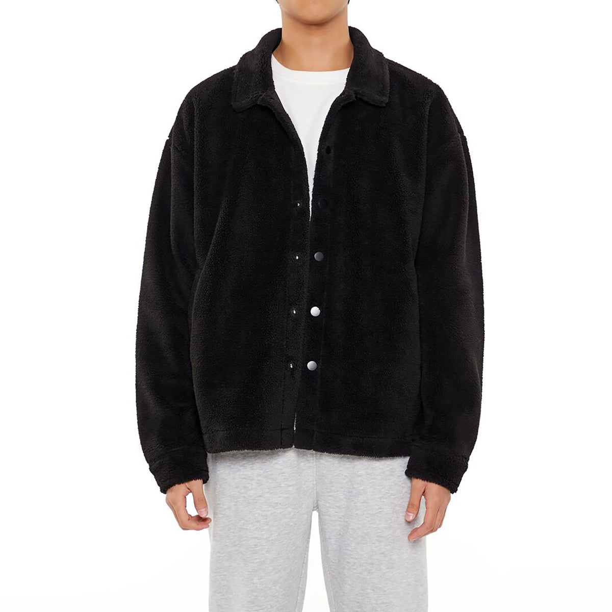 فوريفر 21 - سترة قطيفة بأكمام منسدلة للنساء - يباع بواسطة اف اى جى