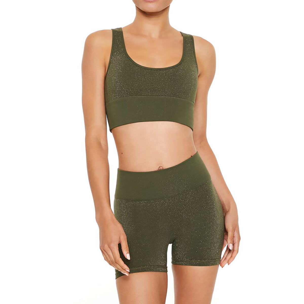 فوريفر 21 - حمالة صدر رياضية لامعة للنساء - يباع بواسطة اف اى جى