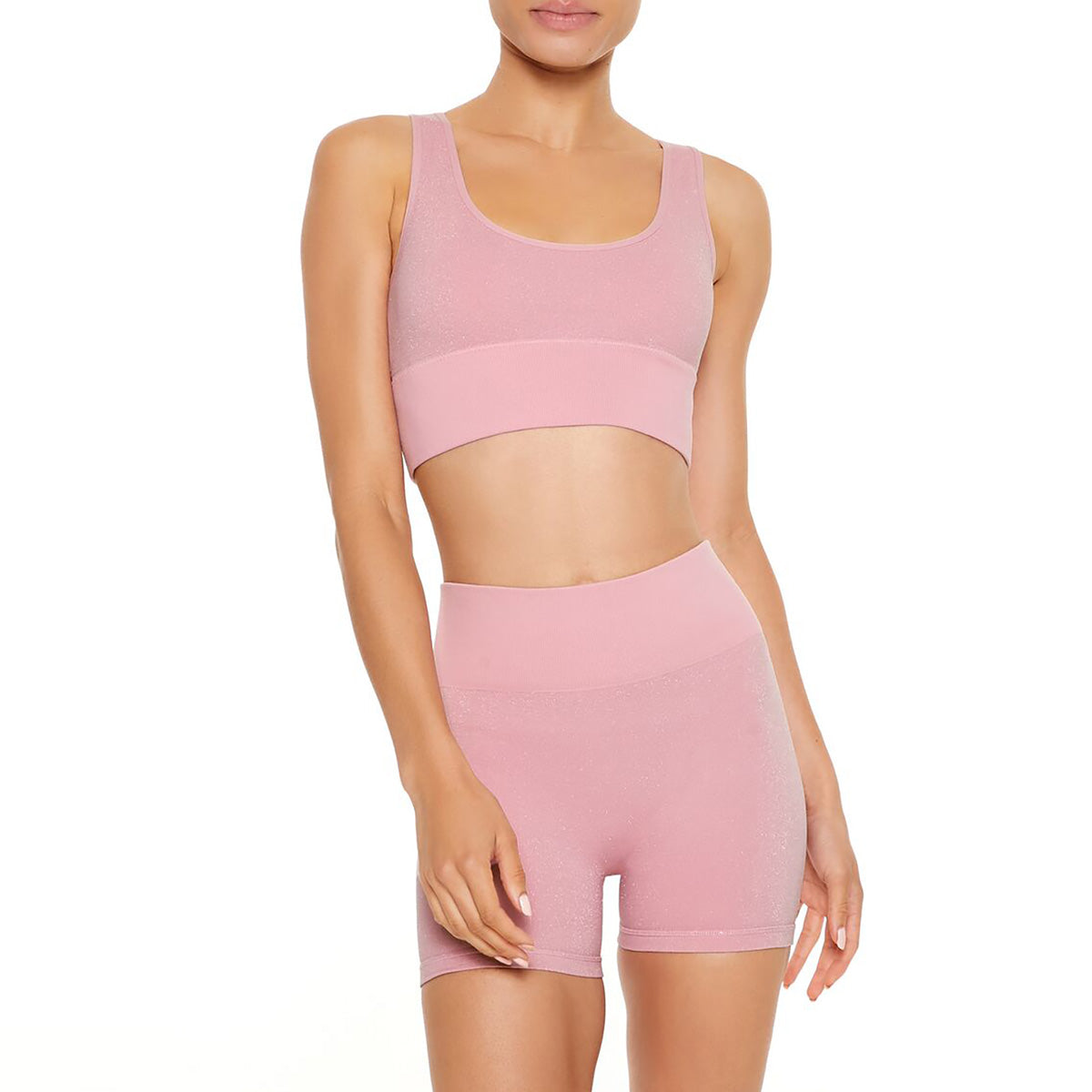 فوريفر 21 - حمالة صدر رياضية لامعة للنساء - يباع بواسطة اف اى جى