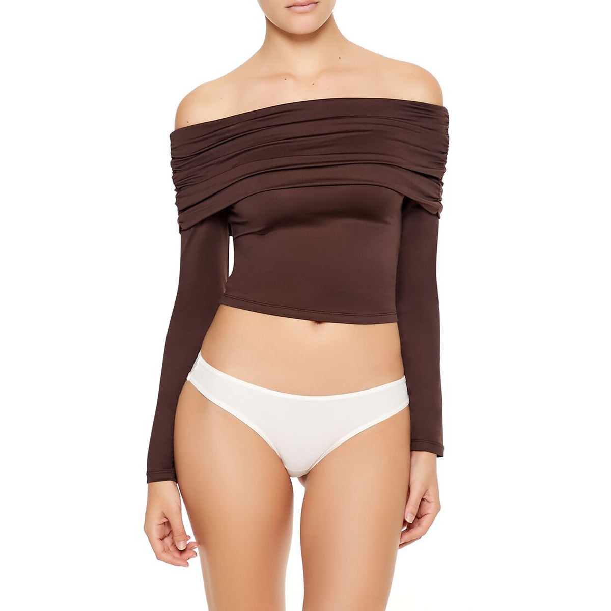 فوريفر 21 - بلوزة مكشوفة الكتفين للنساء - يباع بواسطة اف اى جى