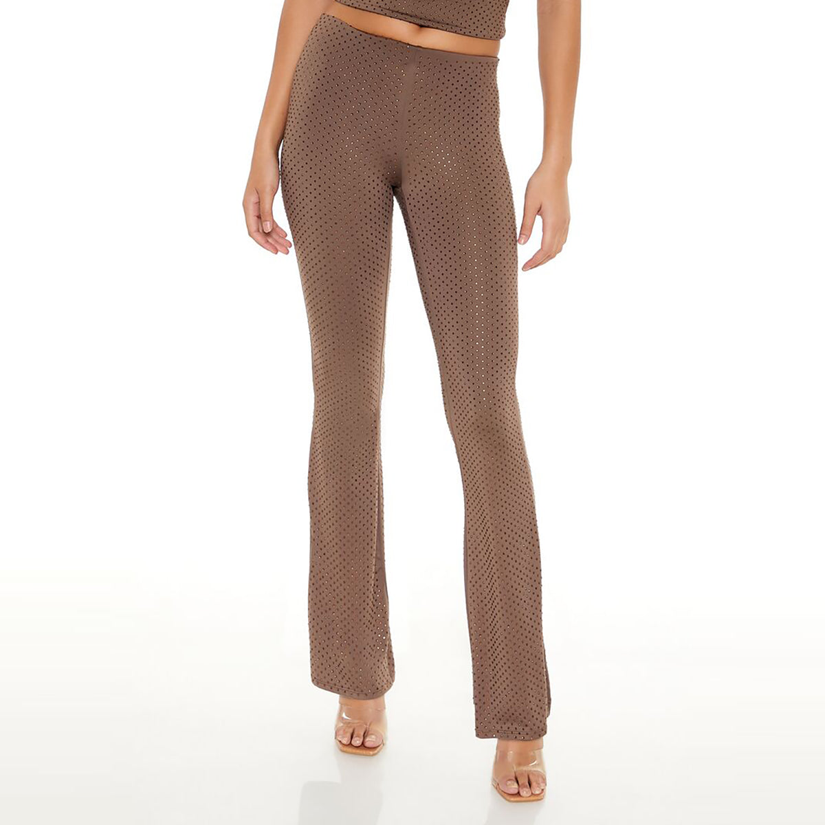 فوريفر 21 - بنطلون مزين بأحجار الراين للنساء - يباع بواسطة اف اى جى