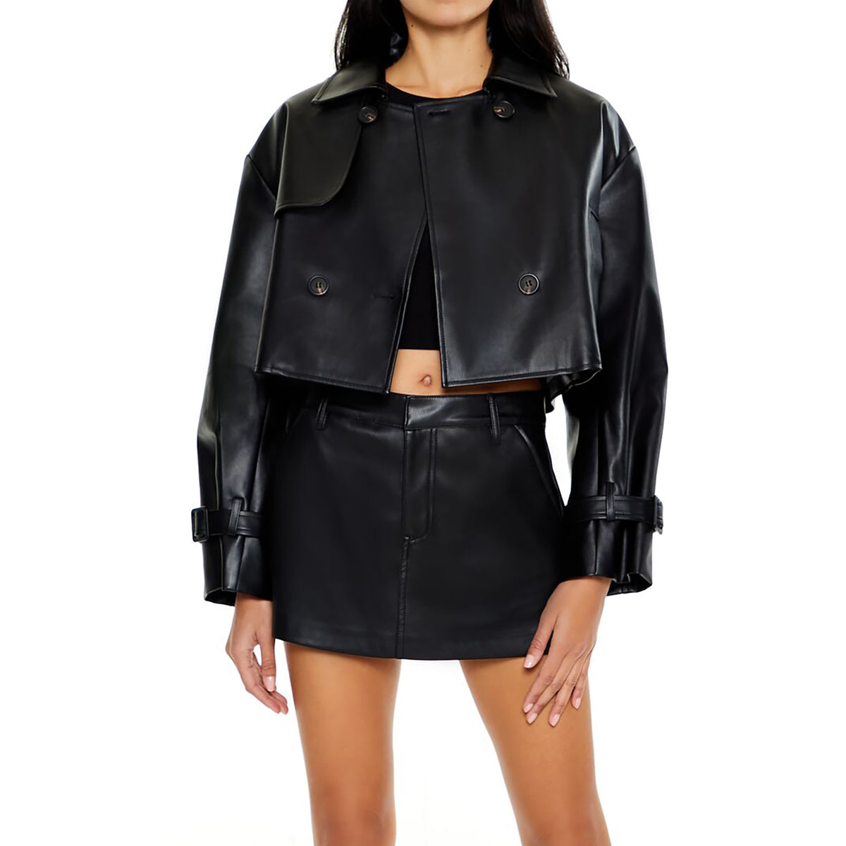 فوريفر 21 - سترة جلدية للنساء - يباع بواسطة اف اى جى