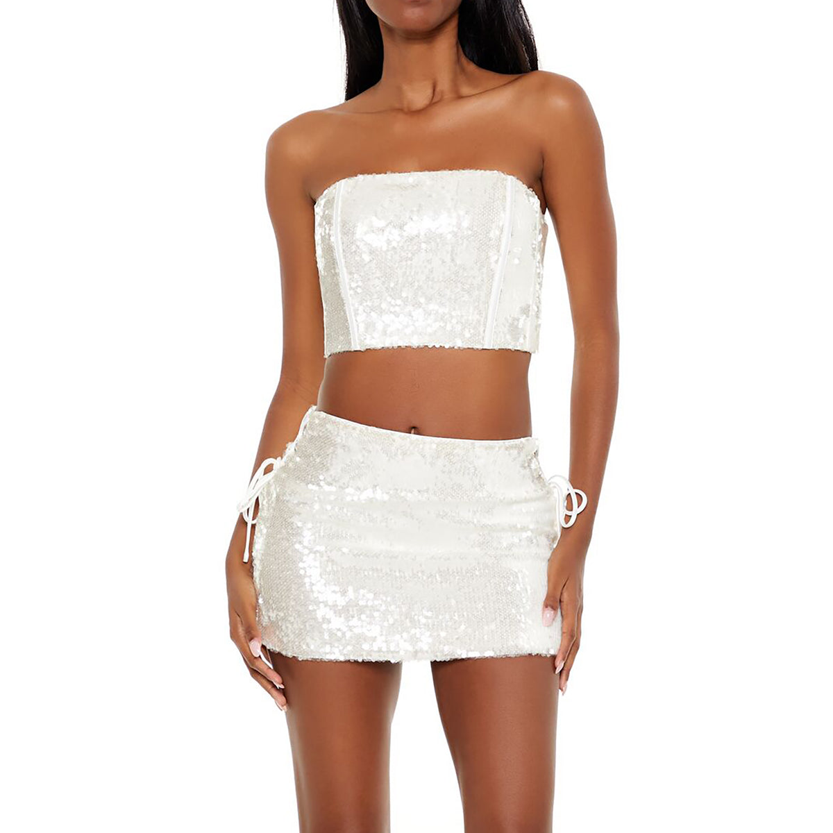 فوريفر 21 - توب مزين بالترتر للنساء - يباع بواسطة اف اى جى