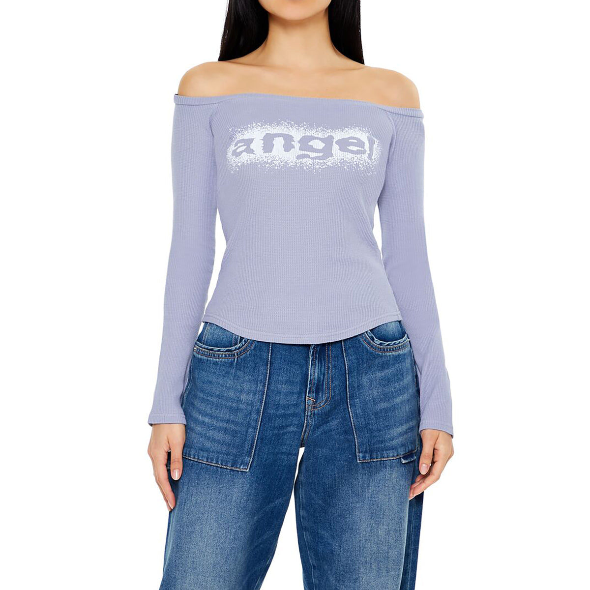 فوريفر 21 - بلوزة مكشوفة الكتفين للنساء - يباع بواسطة اف اى جى