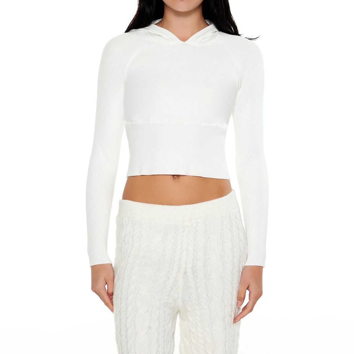 فوريفر 21 - بلوفر بغطاء رأس للنساء - يباع بواسطة اف اى جى