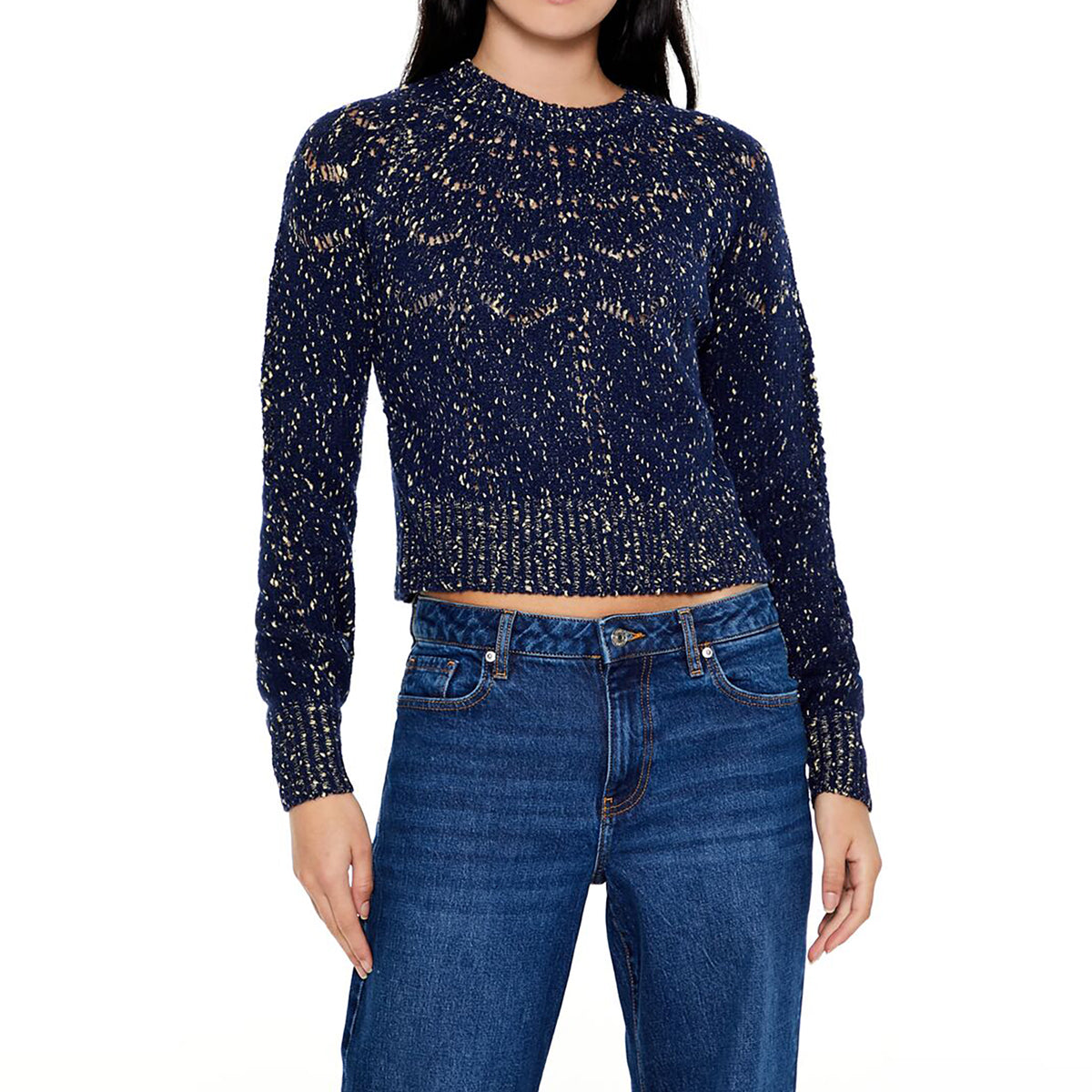 فوريفر 21 - كنزة معدنية اللون للنساء - يباع بواسطة اف اى جى