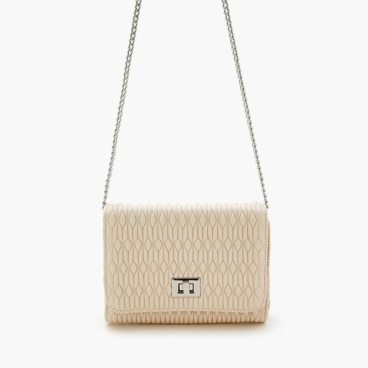 فوريفر 21 - حقيبة كروس بودي مبطنة ذات غطاء علوي للنساء - يباع بواسطة اف اى جى