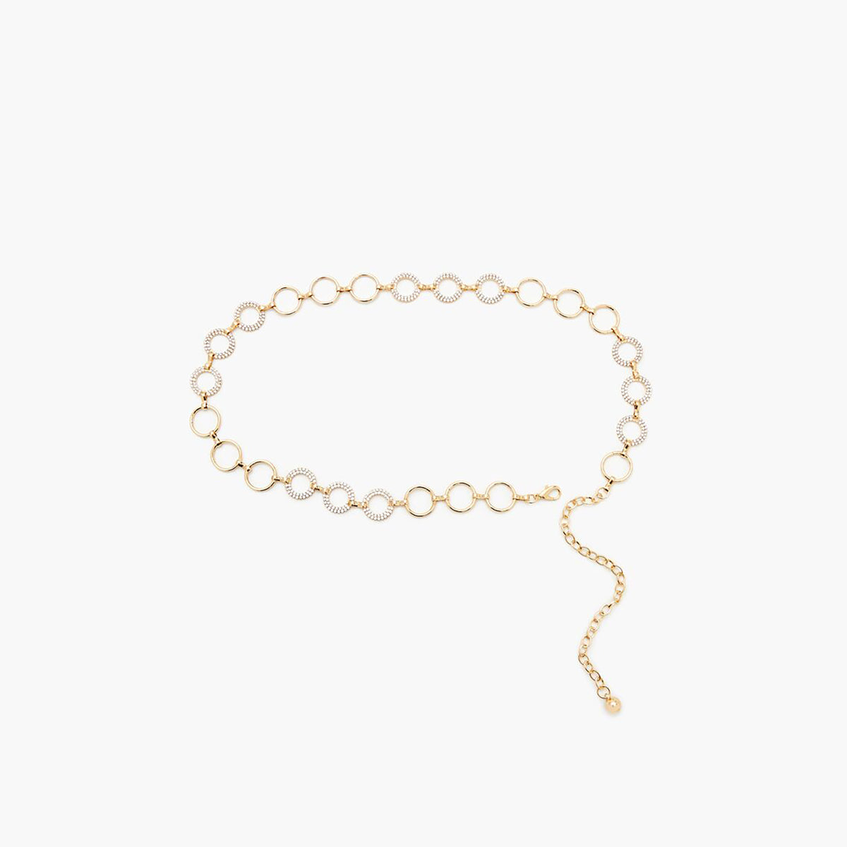 فوريفر 21 - حزام بسلسلة مرصعة بأحجار الراين للنساء - يباع بواسطة اف اى جى