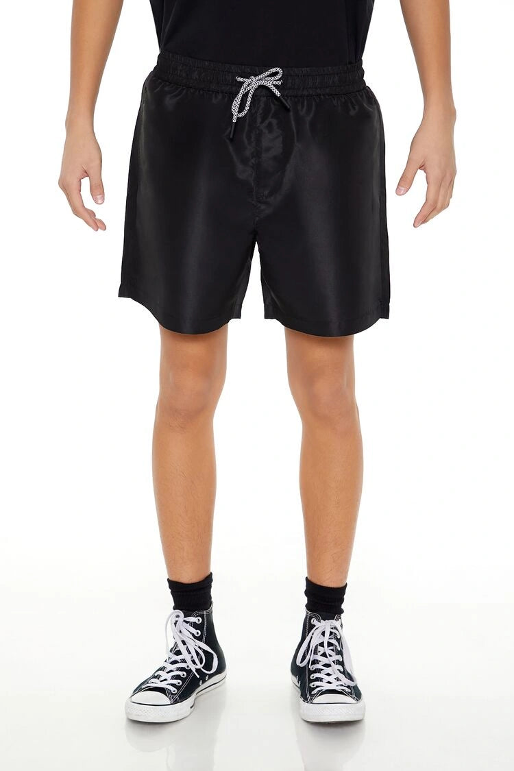 فوريفر 21-شورت سباحة بفتحات تهوية ورباط-للرجال