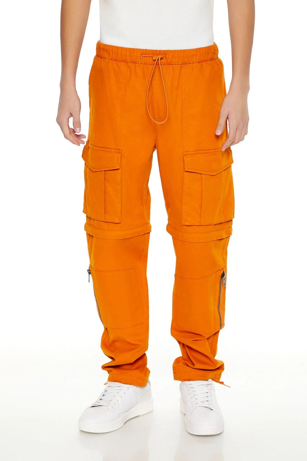 فوريفر 21-بنطال رياضي بسحاب قابل للسحب-للرجال