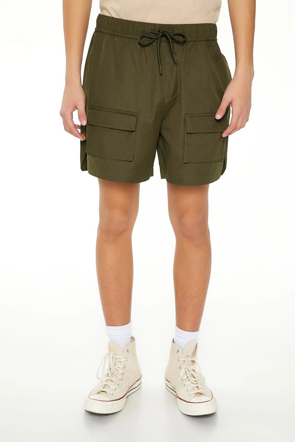 فوريفر 21-شورت كارجو فولي بفتحات تهوية-للرجال