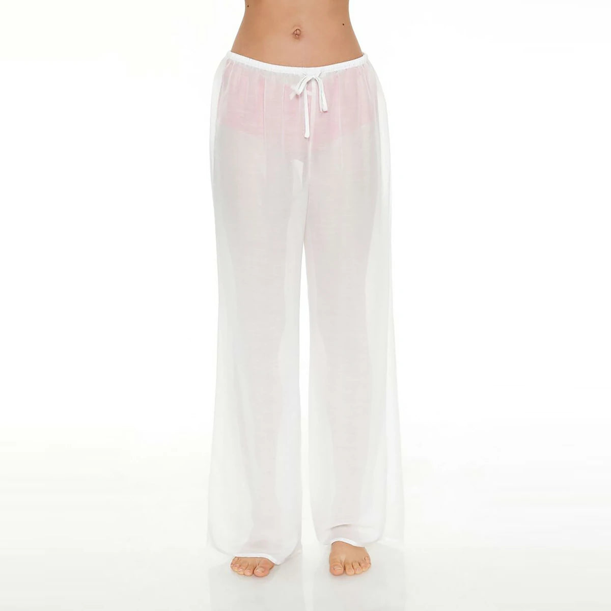 فوريفر 21 - بنطال سباحة خفيف الوزن واسع الساق للنساء - يباع بواسطة اف اى جى