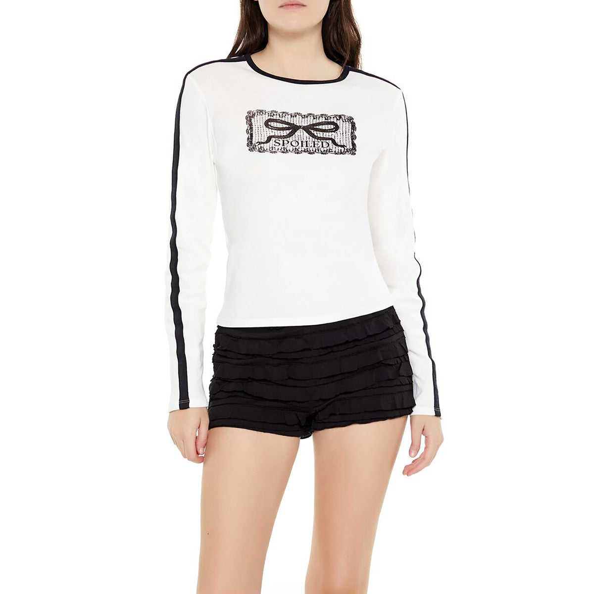 فوريفر 21 - تي شيرت برسومات للنساء - يباع بواسطة اف اى جى