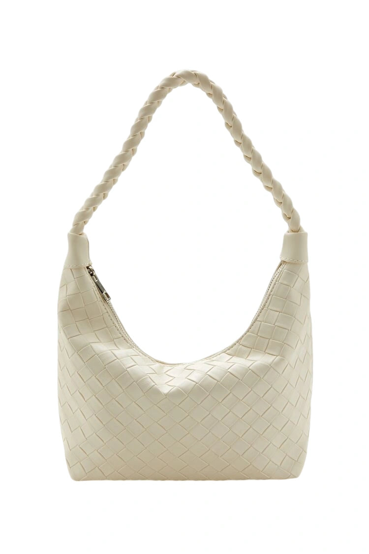 فوريفر 21-حقيبة كتف منسوجة على شكل سلة-للنساء