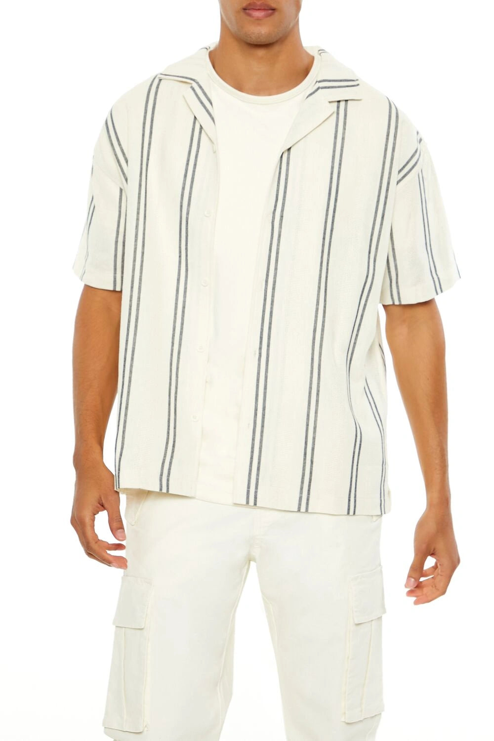 فوريفر 21-قميص مخطط منقوش-للرجال