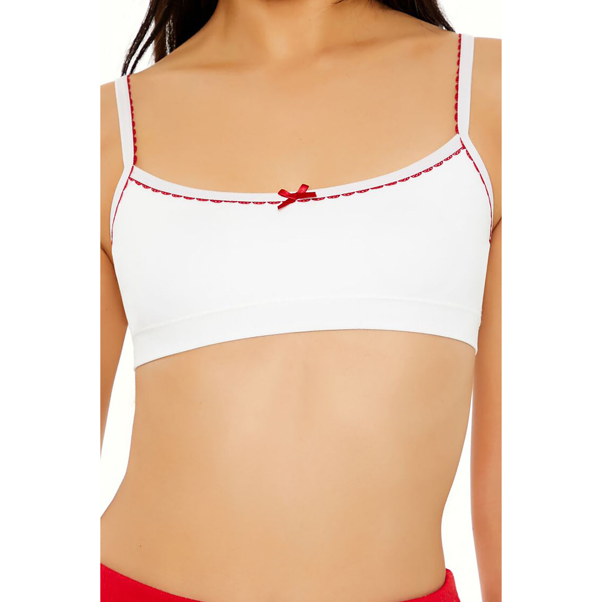 فوريفر 21 - حمالة صدر بدون درزات مع فيونكة للنساء - يباع بواسطة اف اى جى