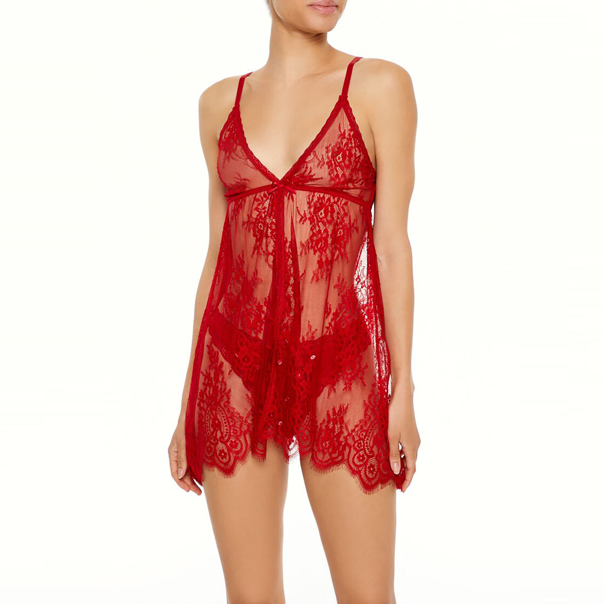 فوريفر 21 - فستان لانجري دانتيل للنساء - يباع بواسطة اف اى جى