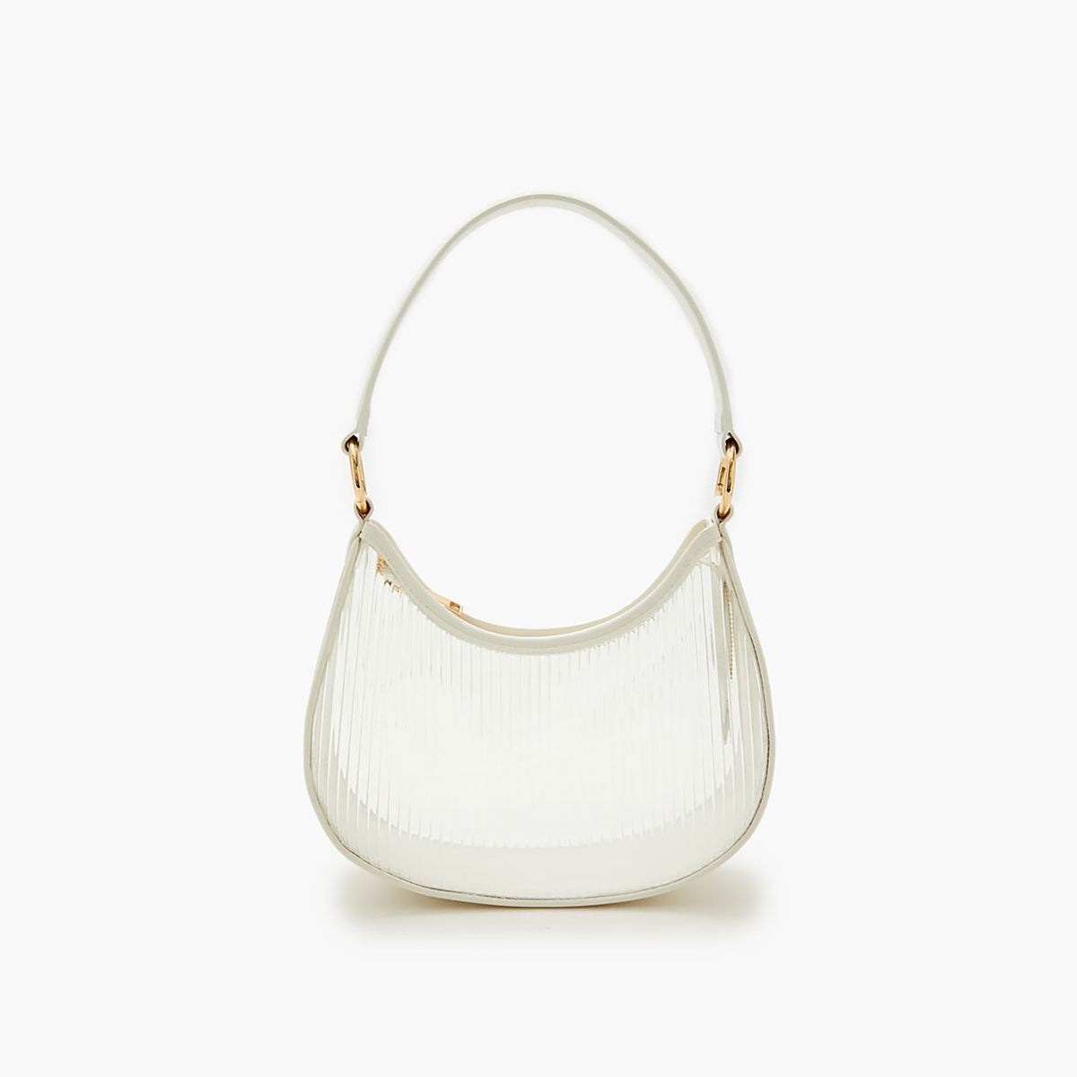 فوريفر 21 - حقيبة كتف شفافة على شكل هلال للرجال - يباع بواسطة اف اى جى