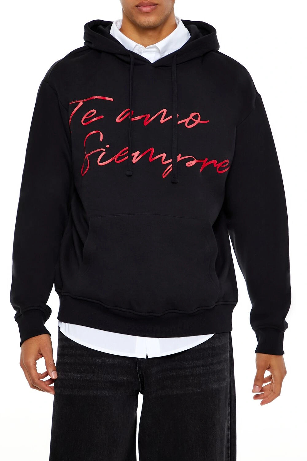 فوريفر 21-هودي جرافيكي من Te Amo Siempre-للرجال