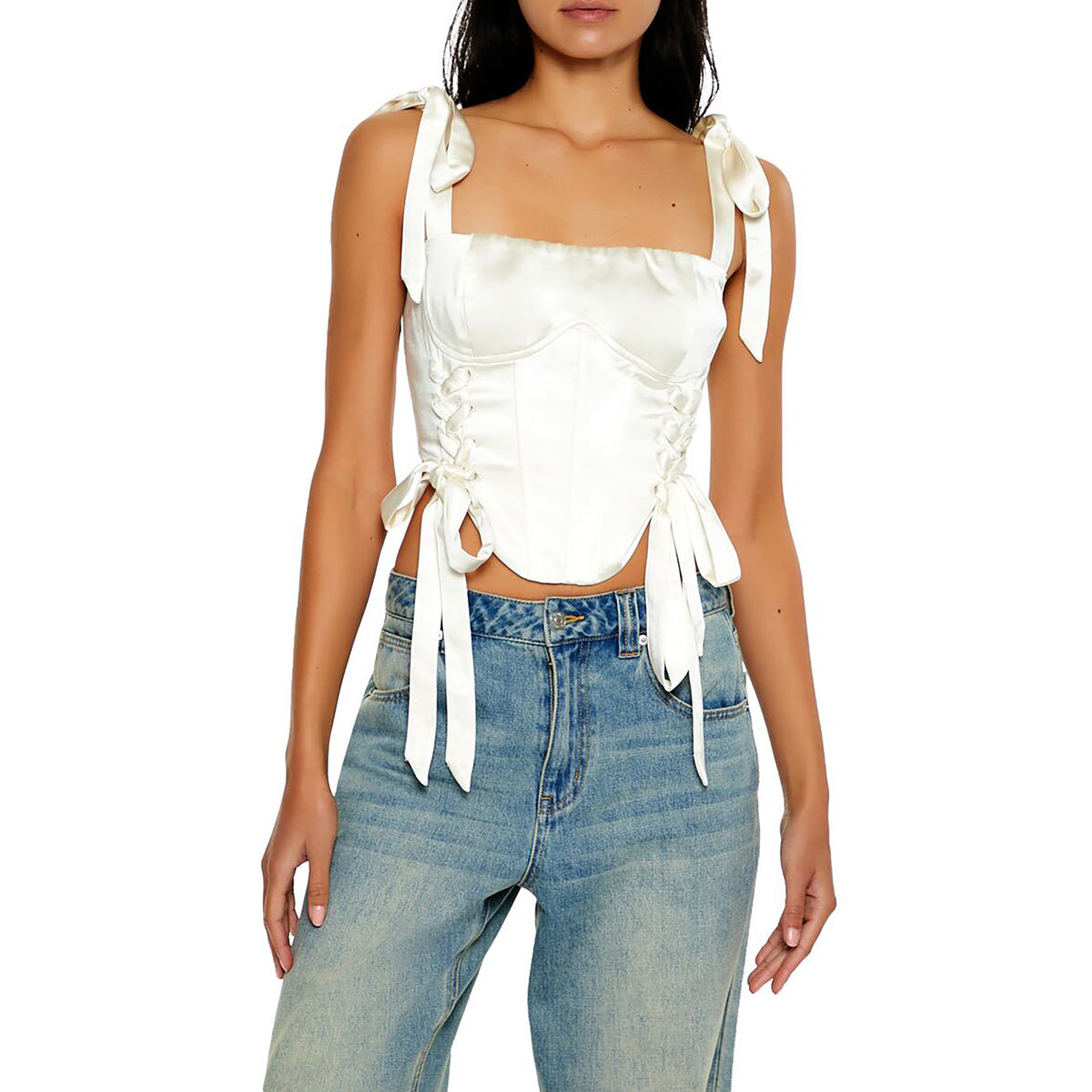 فوريفر 21 - كورسيه توب للنساء - يباع بواسطة اف اى جى