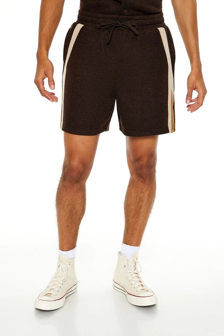 فوريفر 21-شورت مخطط برباط-للرجال