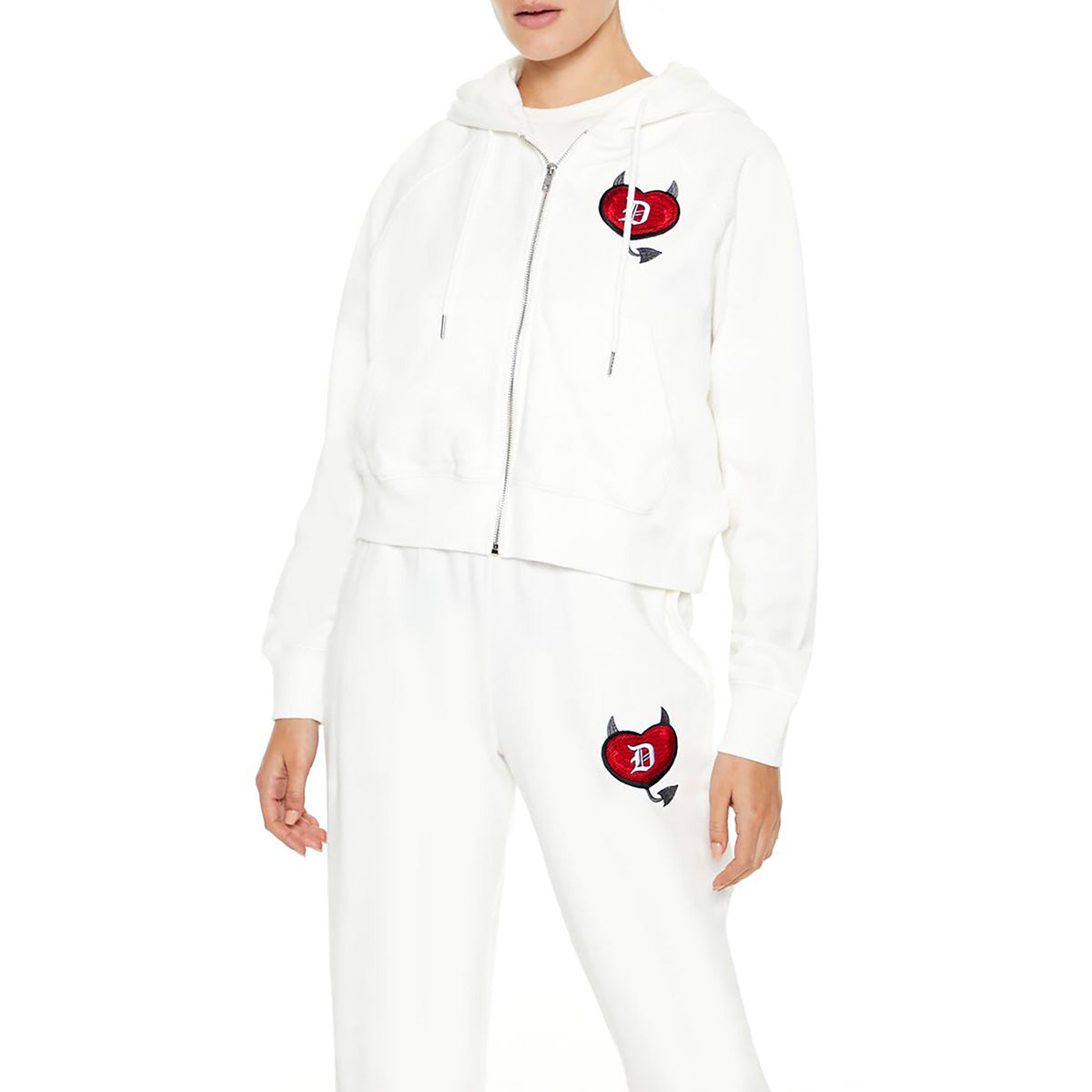 Forever21 - Stealin Hearts Patch Zip-Up Hoodie for women - sold by FIG