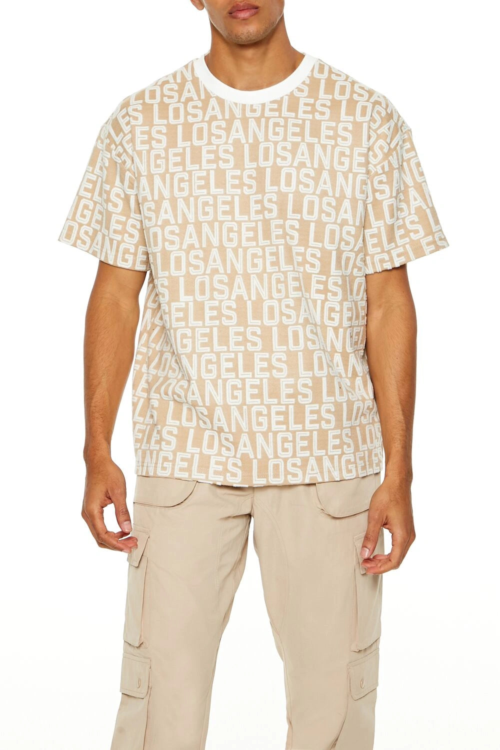 فوريفر 21-تي شيرت لوس أنجلوس الجرافيكي-للرجال