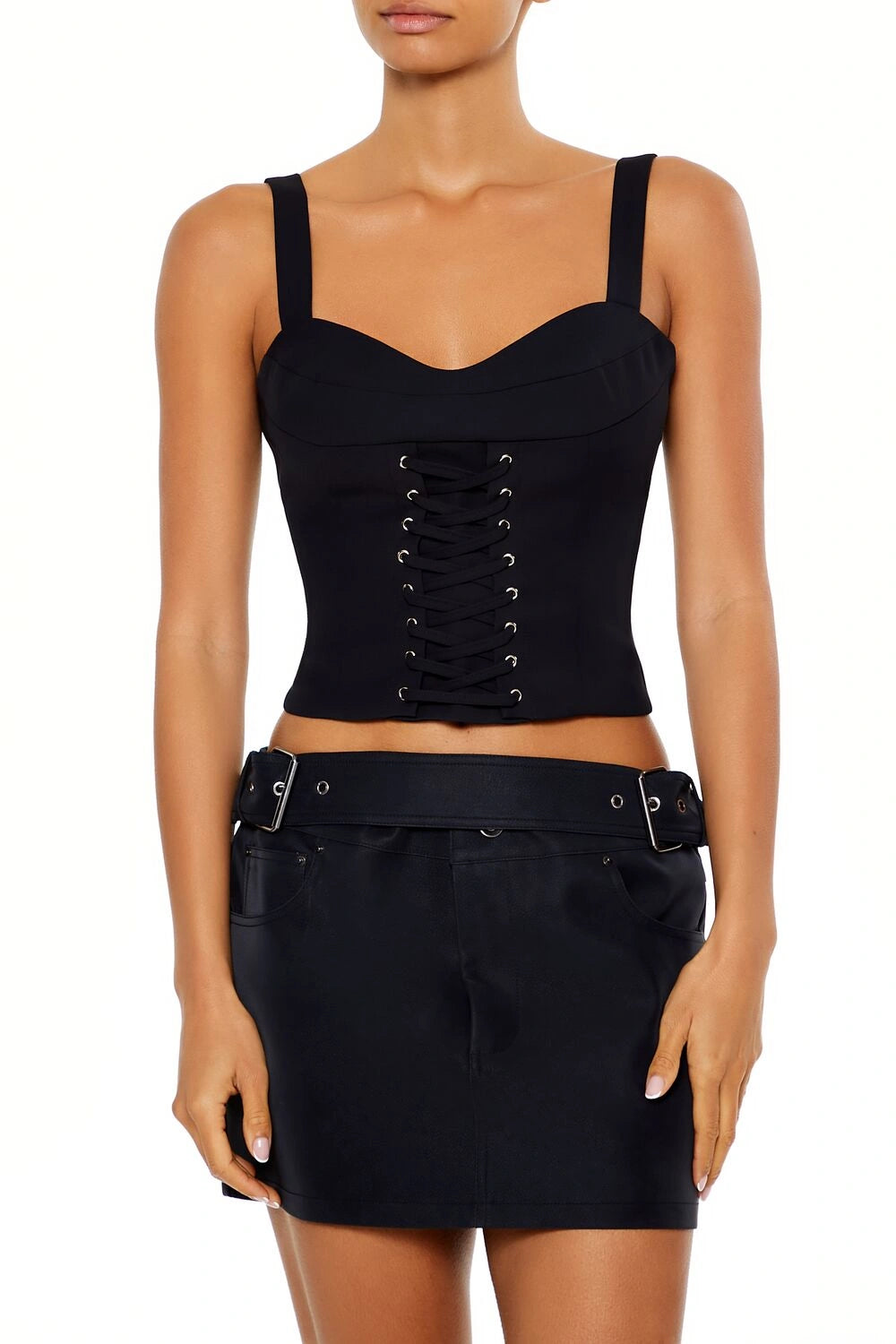 فوريفر 21-تانك توب على شكل قلب برباط-للنساء