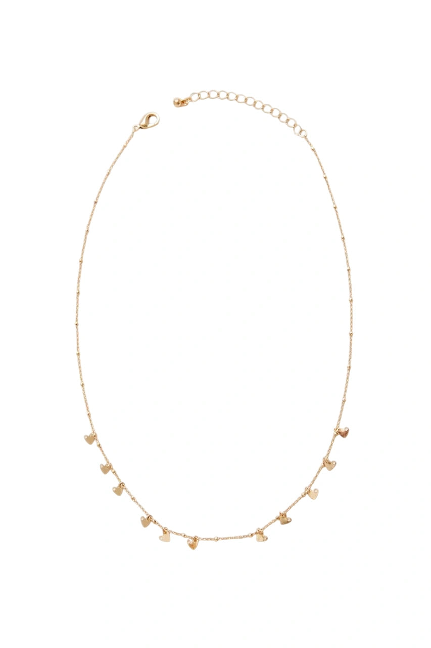 فوريفر 21-قلادة على شكل قلب مرصعة بأحجار الراين-للنساء