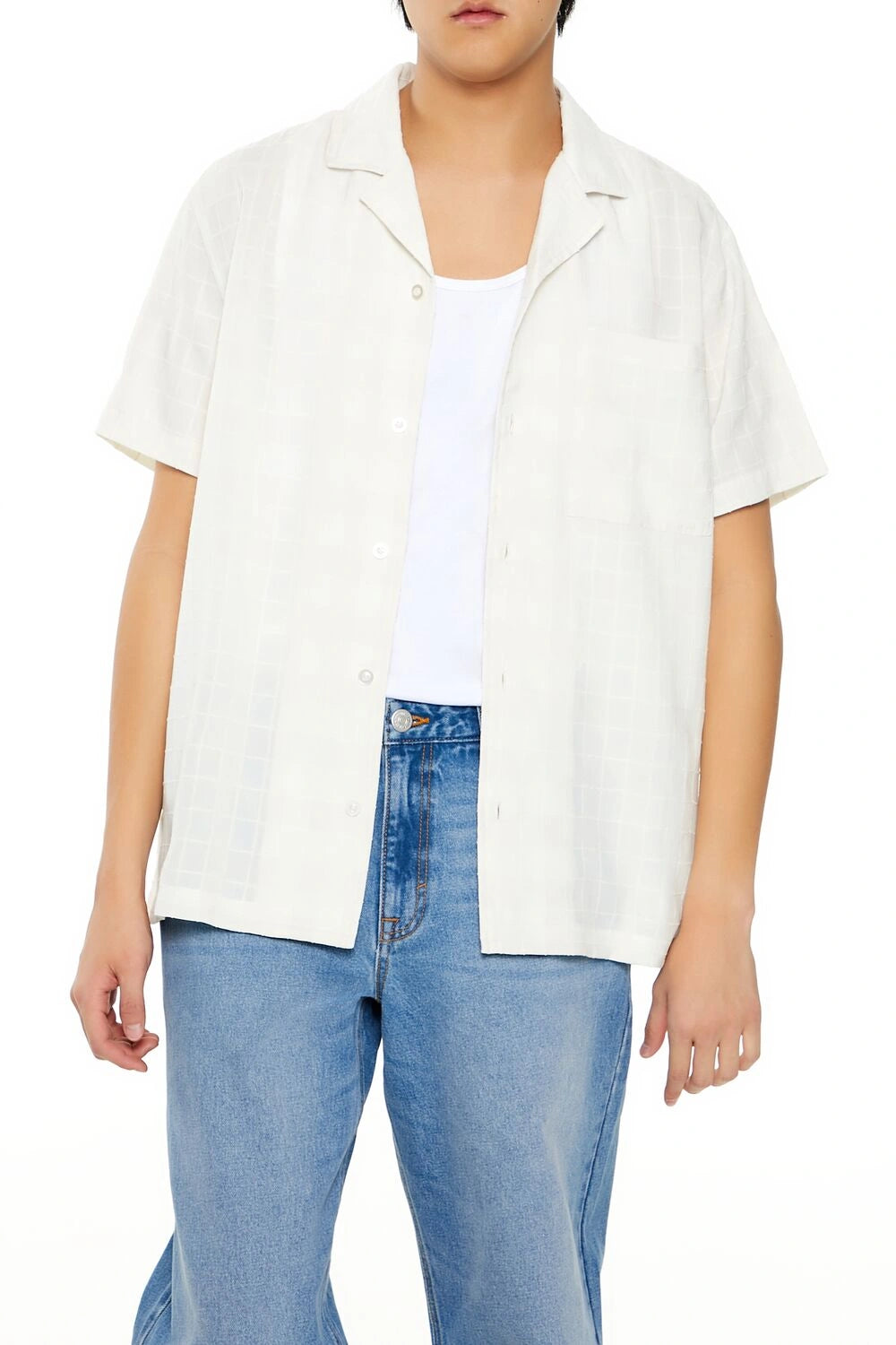 فوريفر 21-قميص مخطط-للرجال