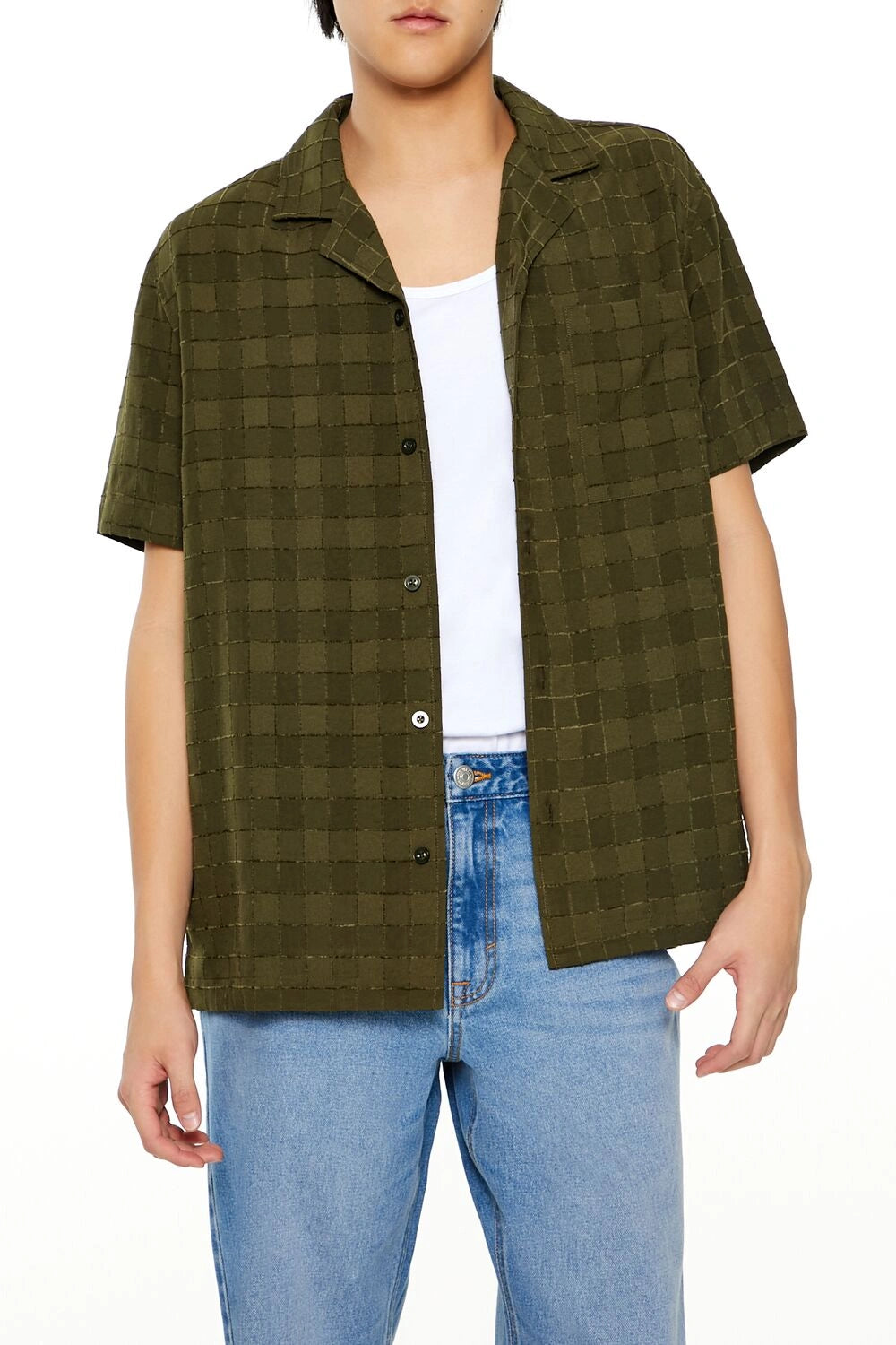 فوريفر 21-قميص مخطط-للرجال