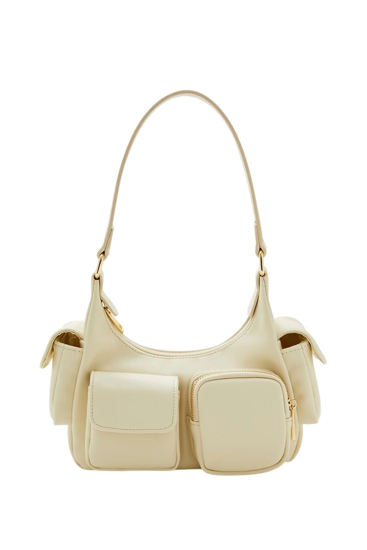 فوريفر 21-حقيبة كتف جيب من الجلد الصناعي-للنساء