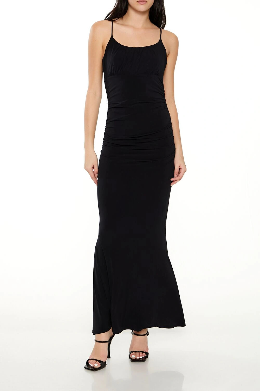 فوريفر 21-فستان ماكسي حورية البحر المكشكش-للنساء