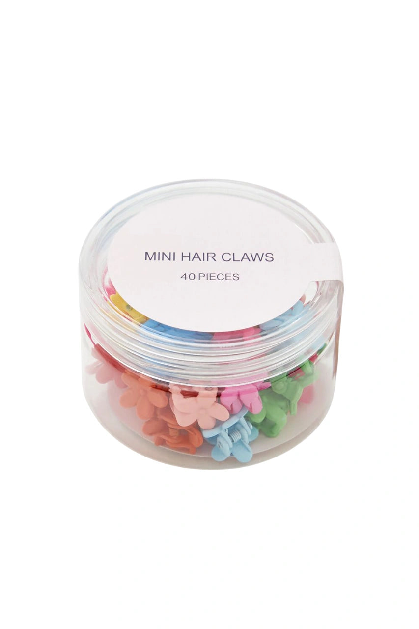 فوريفر 21-مجموعة مشابك شعر زهرية - عبوة من 40 قطعة-للنساء