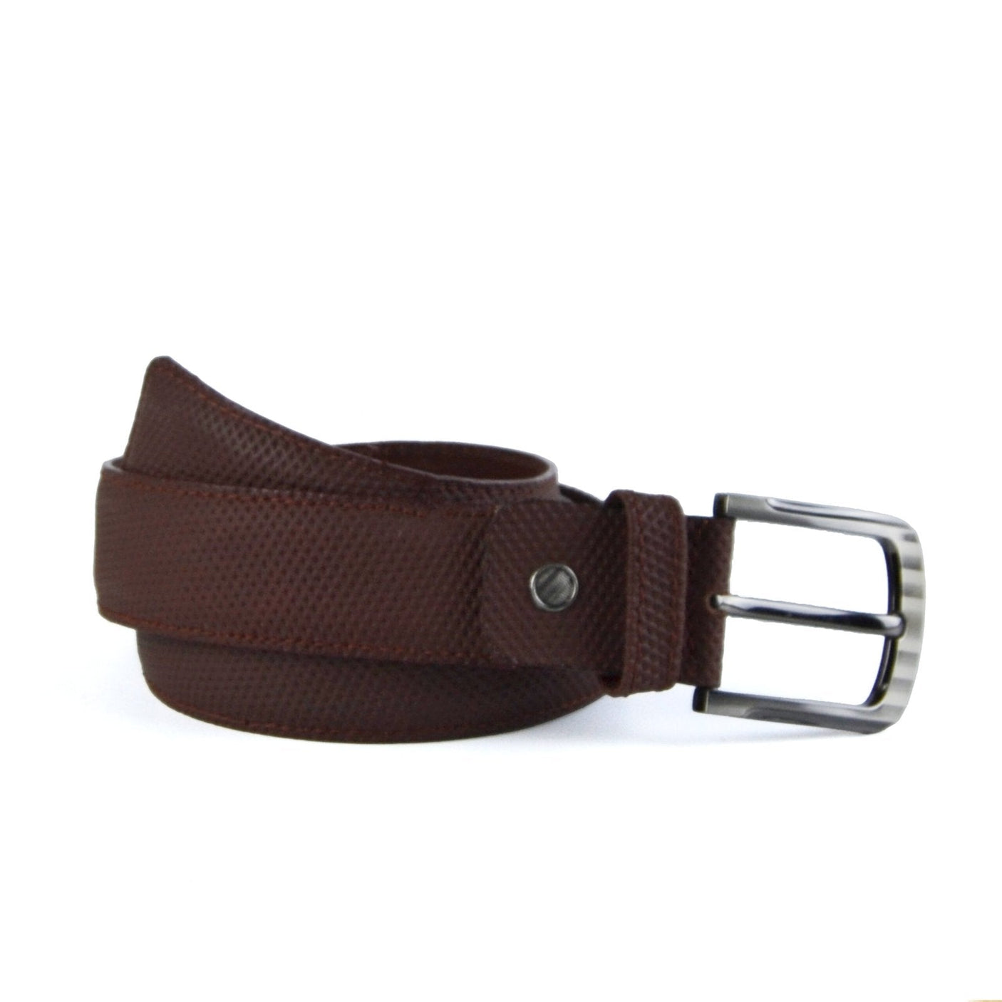 Leazus - Leather Semi formal belt - M-12 BROWN