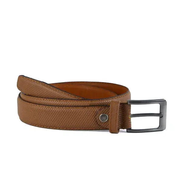 Leazus - Leather classic belt - M-123 HAVAN