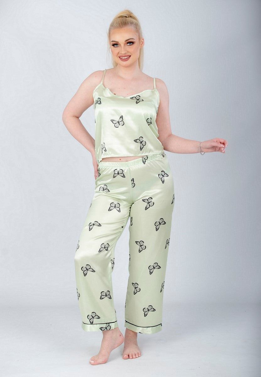 شيك شيك  - طقم بيجاما ستان مطبوع للنساء